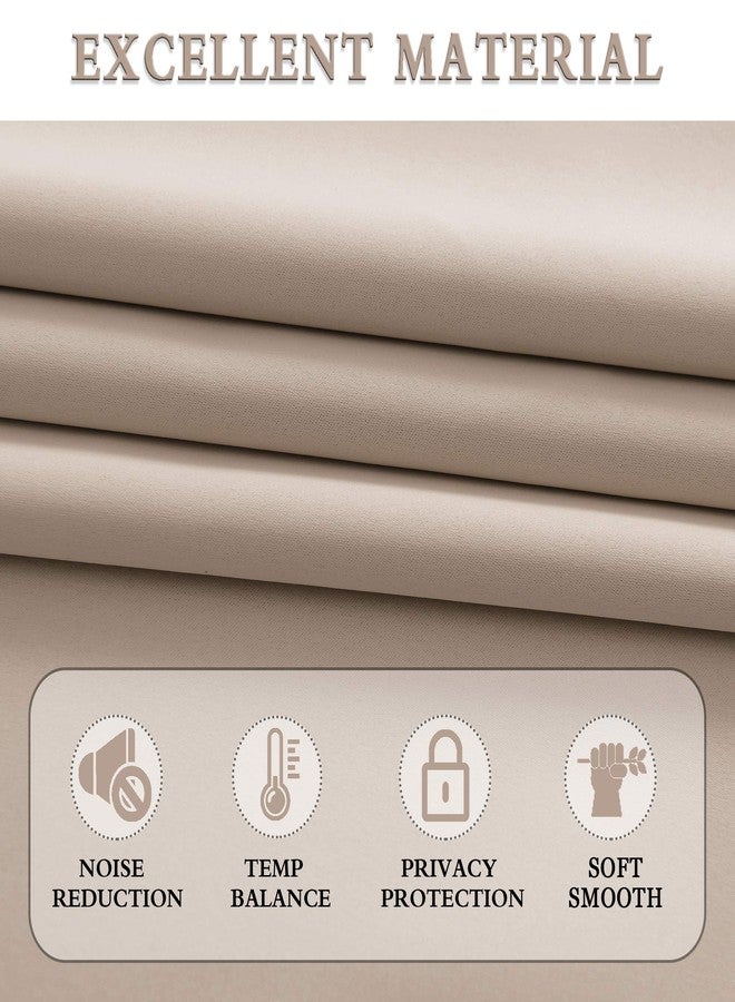 DONREN 2 Panels 30 Inch Length Tier Curtains- Blackout Thermal Insulating Small Valance Curtains for Bathroom with Rod Pocket (Warm Taupe,30 Inches Wide by 30 Inches Long) - Image 3